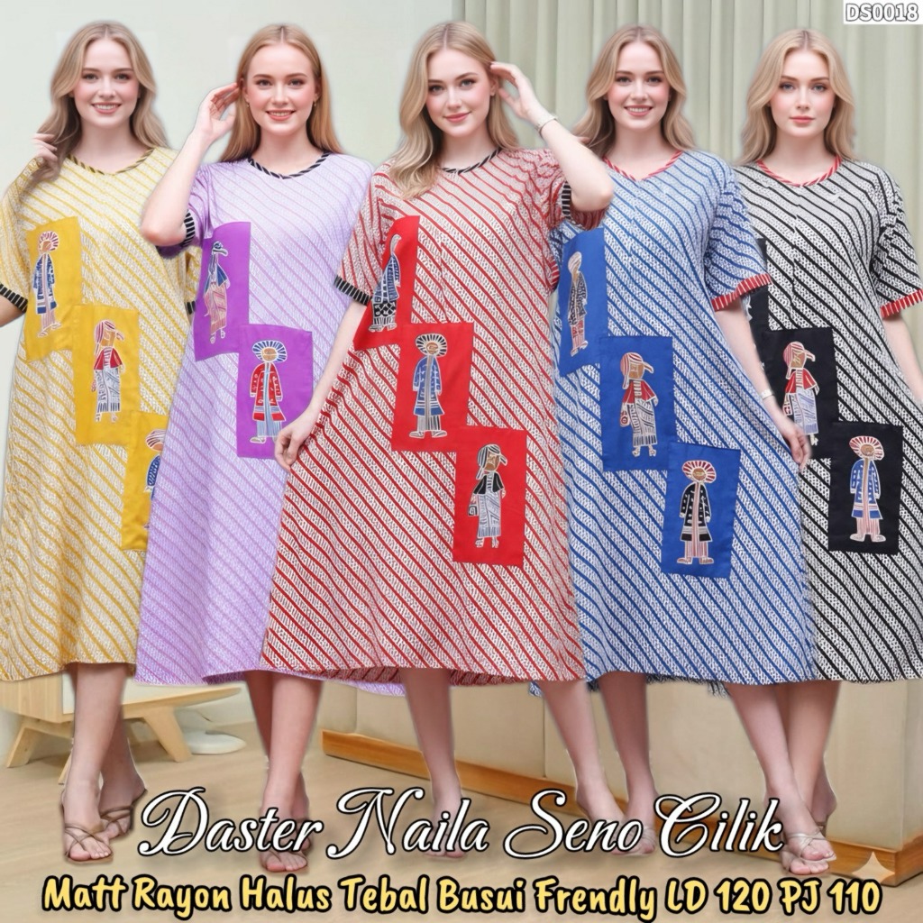 Jessa Batik | Daster Naila by Jessa Batik Bahan Rayon Halus Busui Friendly Nyaman Dipakai LD 120 PB 