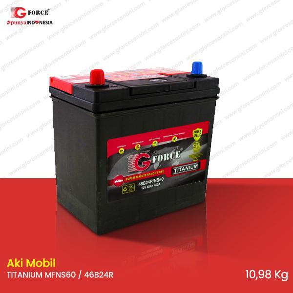 GFORCE MF NS60(46B24R) / NS60L(46B24L)/ NS60LS(46B24LS) 45 Ampere - Aki Bebas Perawatan