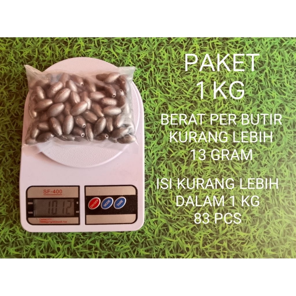 PAKET 1 KG TIMAH PEMBERAT PANCING MODEL MELINJO