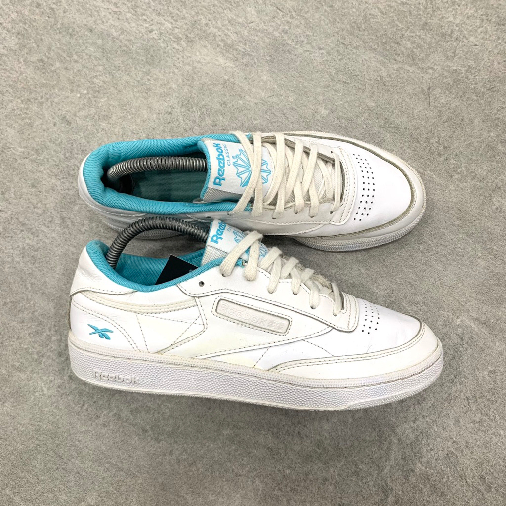 Reebok Club C 85 White Neon Blue