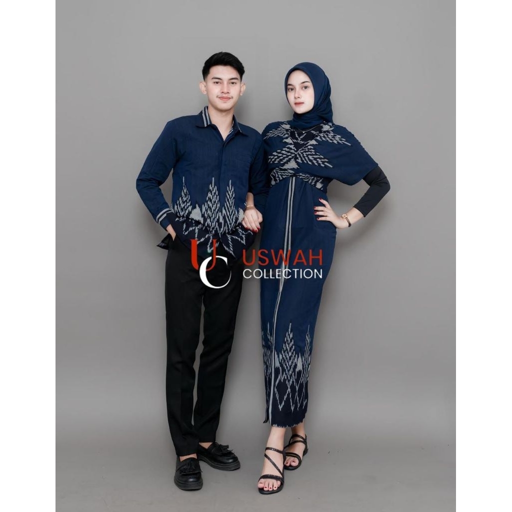 RAISA NAVY COUPLE TENUN - BAJU TENUN COUPLE - COUPLE TENUN KONDANGAN