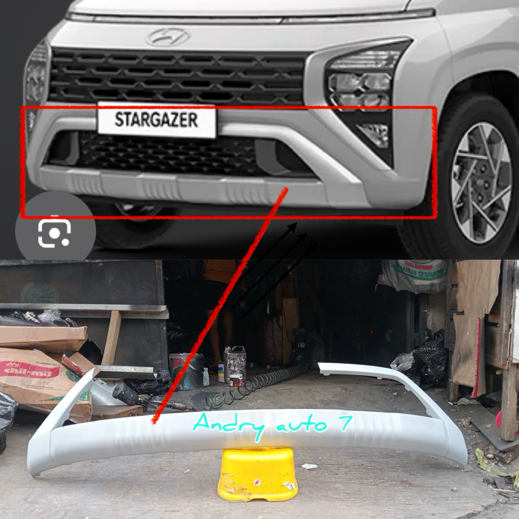 Diffuser ornamen bemper depan Hyundai stargazer