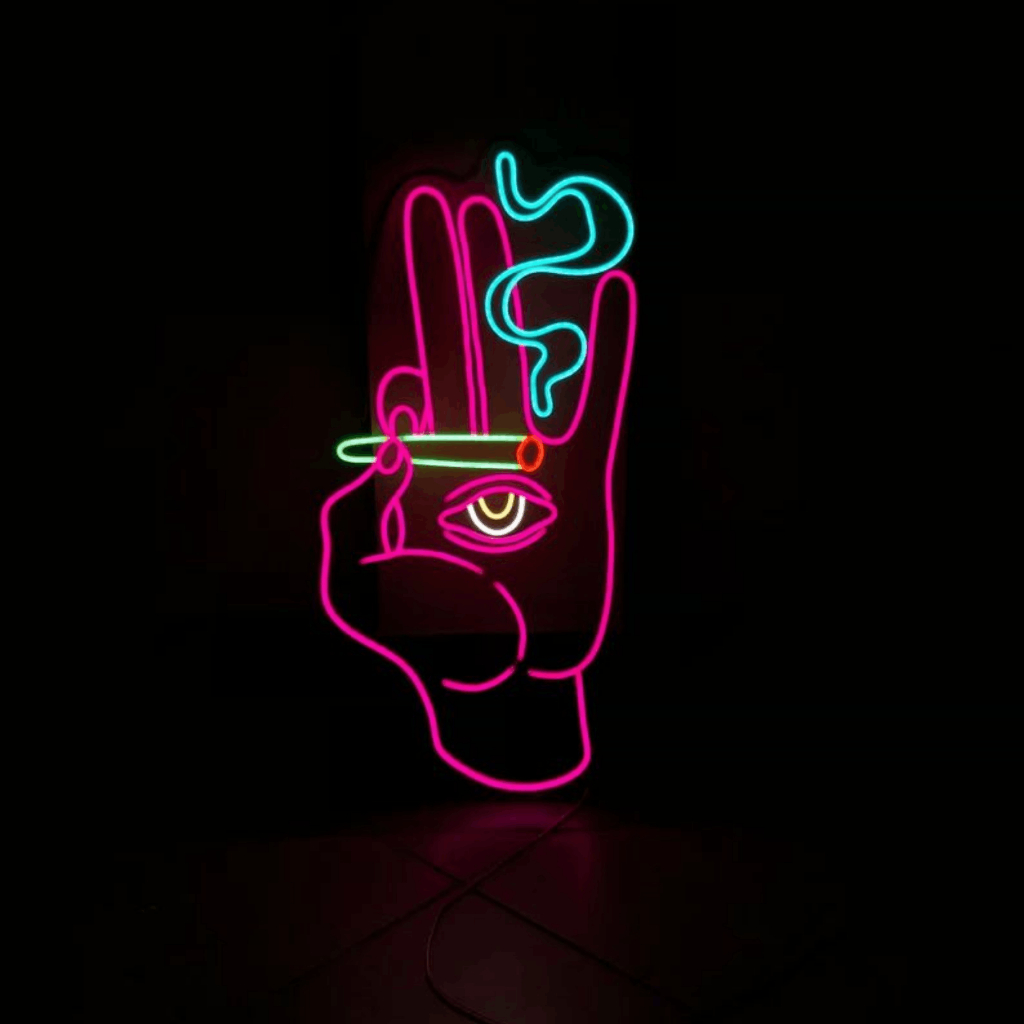SLSIGNS Lampu Dekorasi Neon Sign / Hiasan Neon Flex Premium Tahan 5 Tahun Model Vape/Smoke/Weed/Hypn