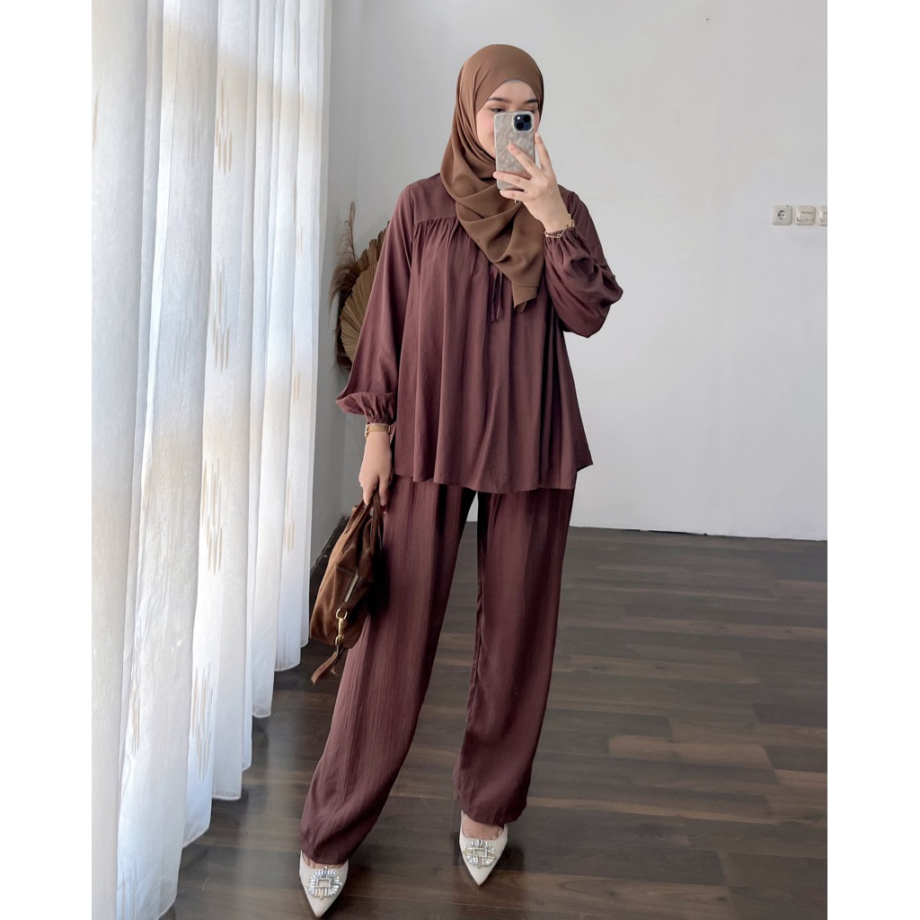 [New] Nero Set Celana Setelan celana kulot bahan katun premium