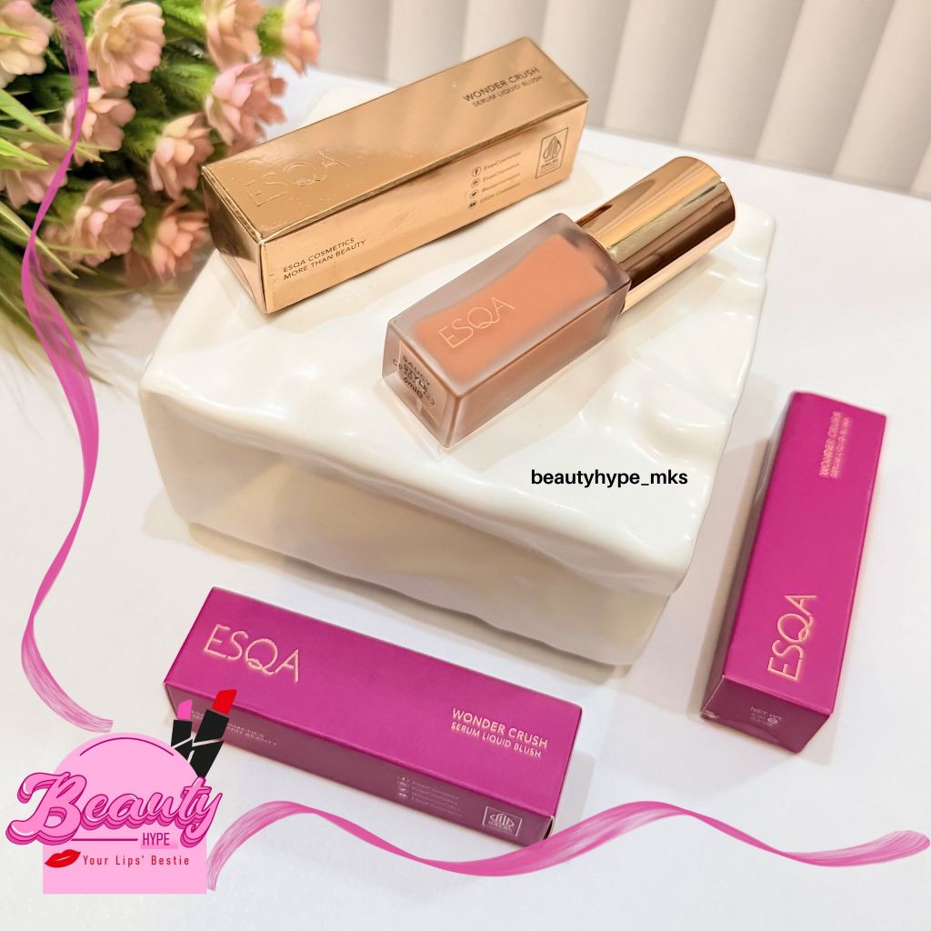 ESQA Wonder Crush Serum Liquid Blush - Blush Cair Ringan dengan Teknologi Dewy Fusion - Saucy Style 