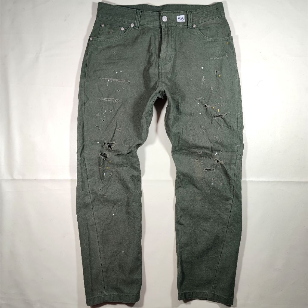 (PERHATIKAN DESKRIPSI) IDUN DENIM ARMY RIPPED JEANS