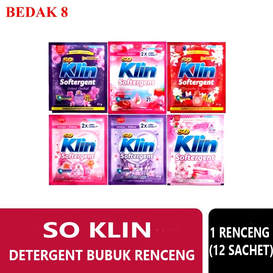 [12 PCS] SO KLIN Detergen BUBUK SACHET