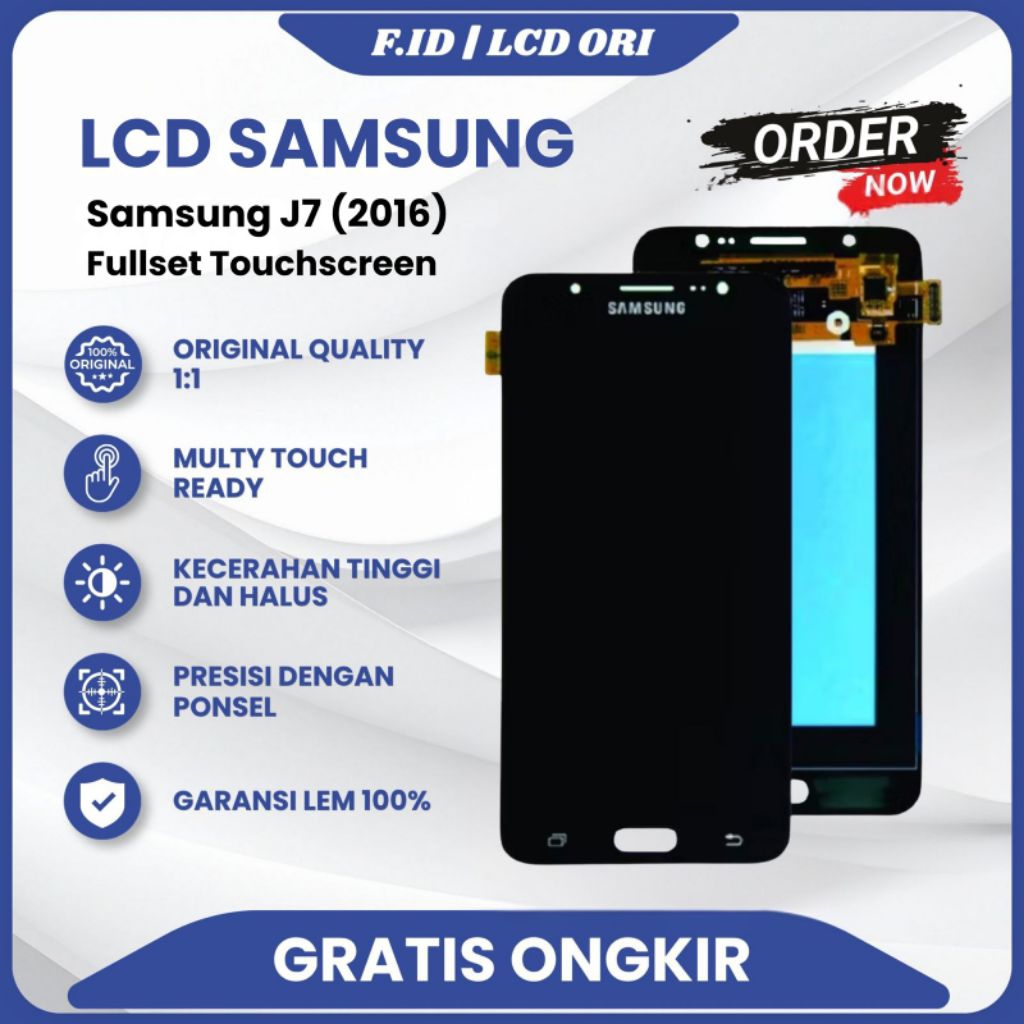 LCD SAMSUNG J7 (2016) ORI (GARANSI LEM) FULLSET TOUCHSCREEN