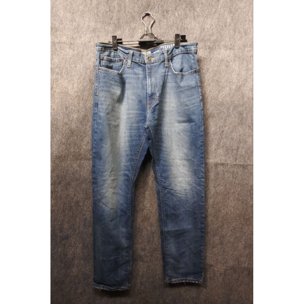 Celana ripped Jeans Levi’s 208 DEFECT denizen reguler taper fit Original Vintage second preloved siz