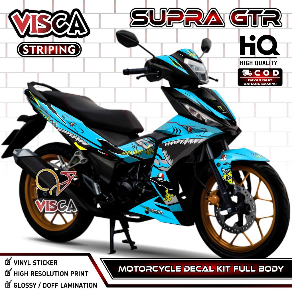 Decal Supra GTR Full Body - Stiker Supra GTR 150 Full Body - Dekal Supra GTR Full Body - Striping Su