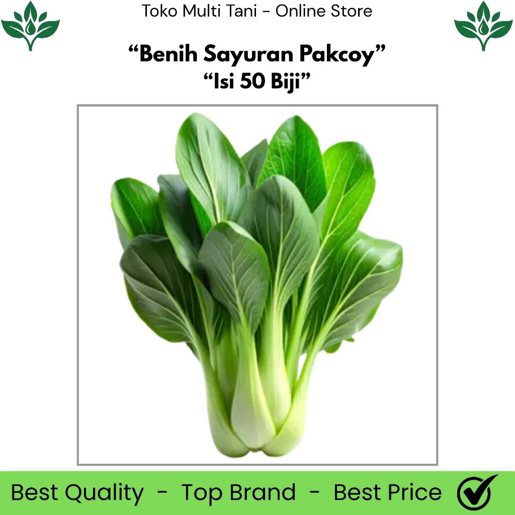 Benih Sayuran Pakcoy Isi 50 Biji - Benih Pakcoy 50 Biji - Benih Sawi Pakcoy - Benih Sawi - Benih Saw