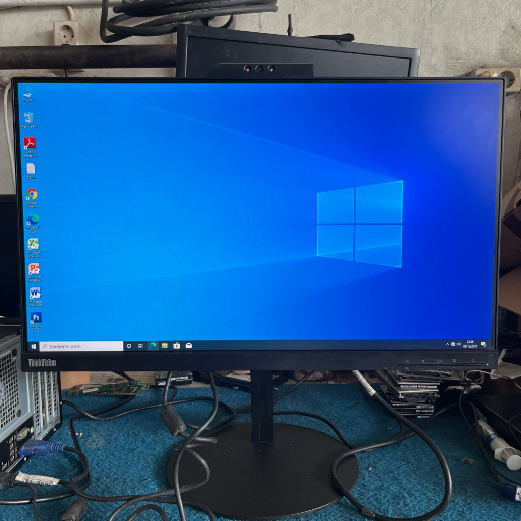 OBRAL MURAH MONITOR 24 INCH FRAMLES SECOND LIKE NEW LENOVO THINKVISION T24v-10 COCOK BUAT GAMING ATA