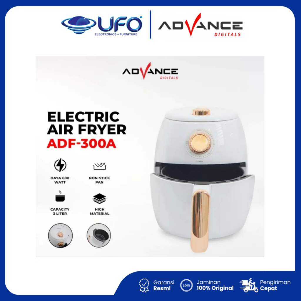 ADVANCE Electric Air Fryer 3L Daya 600 Watt ADF-300A