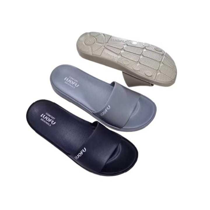 Sandal wanita Luofu simpel dan elegant,  sandal slop wanita karet luofu 7172