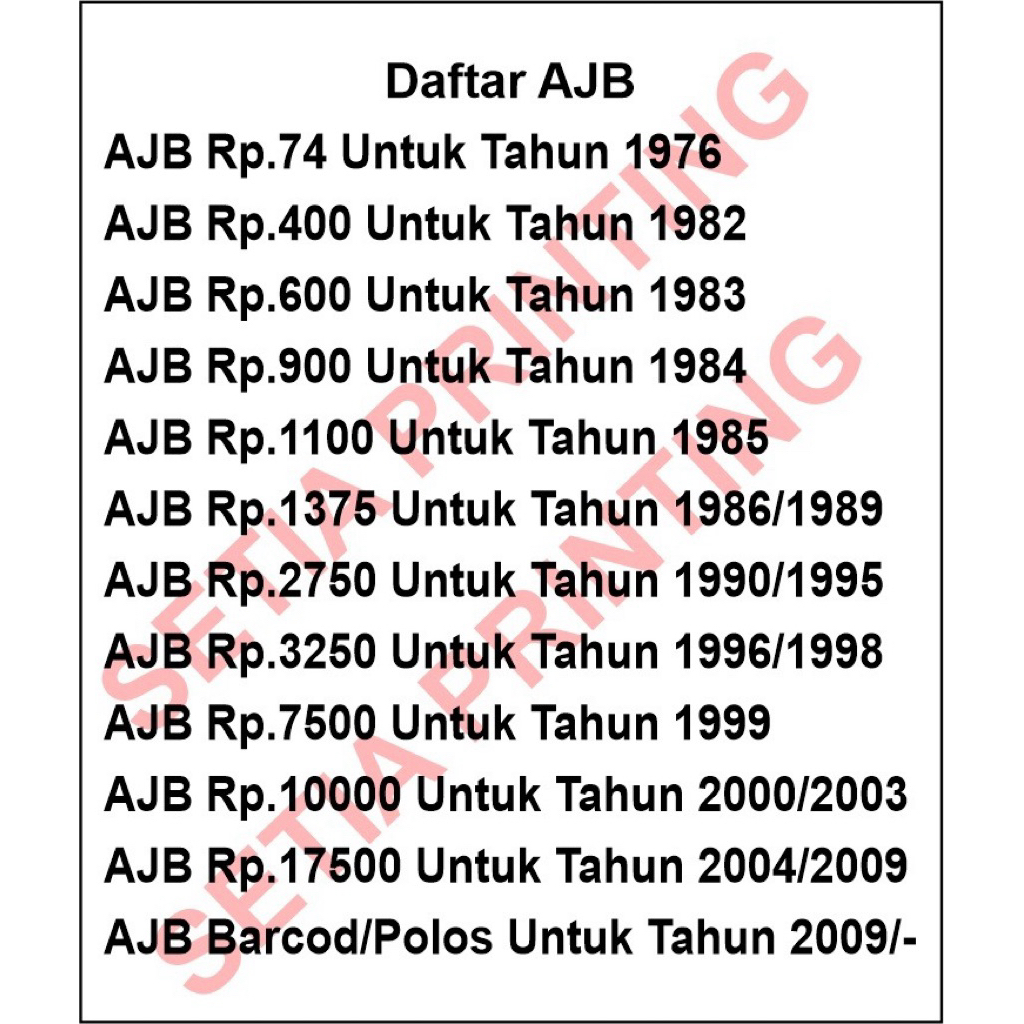 CAVER PPAT/HIBAH 1375 @KTA HIB@H 1986 sampai 1989 AKTA HIBAH