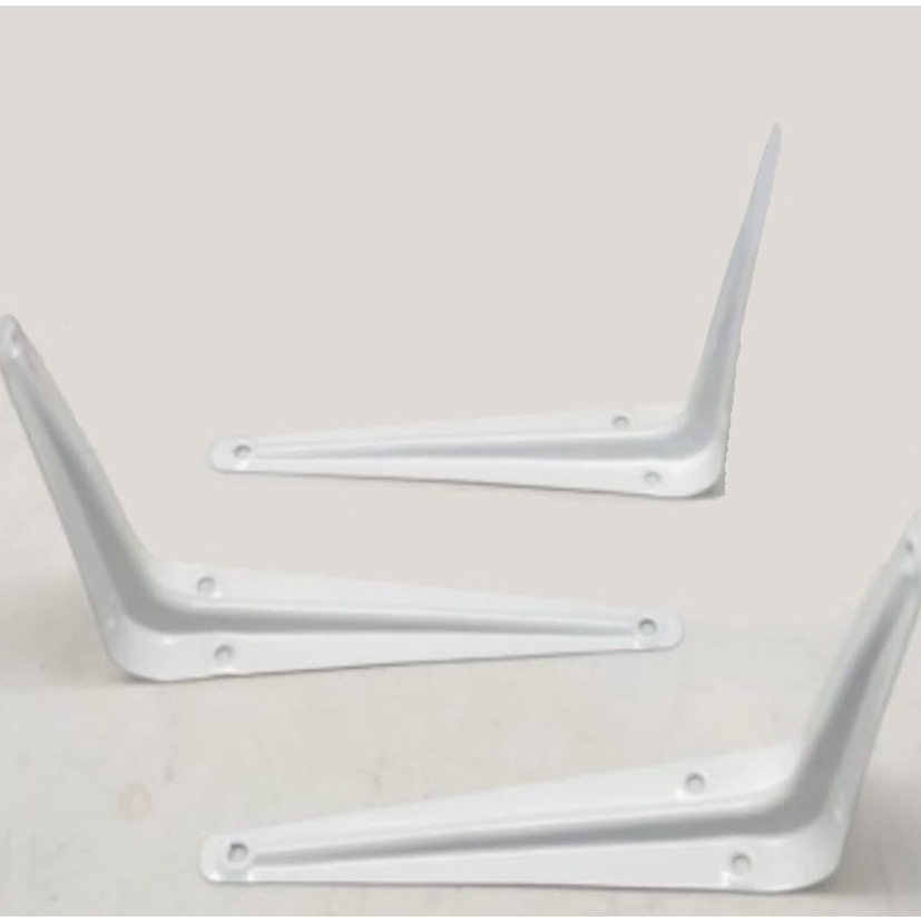 SIKU DLX DINDING per pasang  (2 pcs) , Siku Rak BESI BUKU L BRACKET AMBALAN PENYIMPANAN GANTUNG DIND