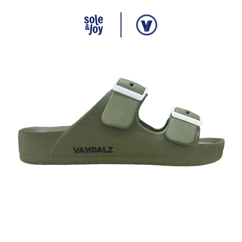 Vandalz Tabby 06 Olive White - Sandal Selop Karet Wanita Hijau Soleandjoy