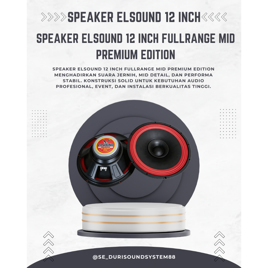 Speaker elsound 12inch 12 inch full range fullrange middle ORIGINAL