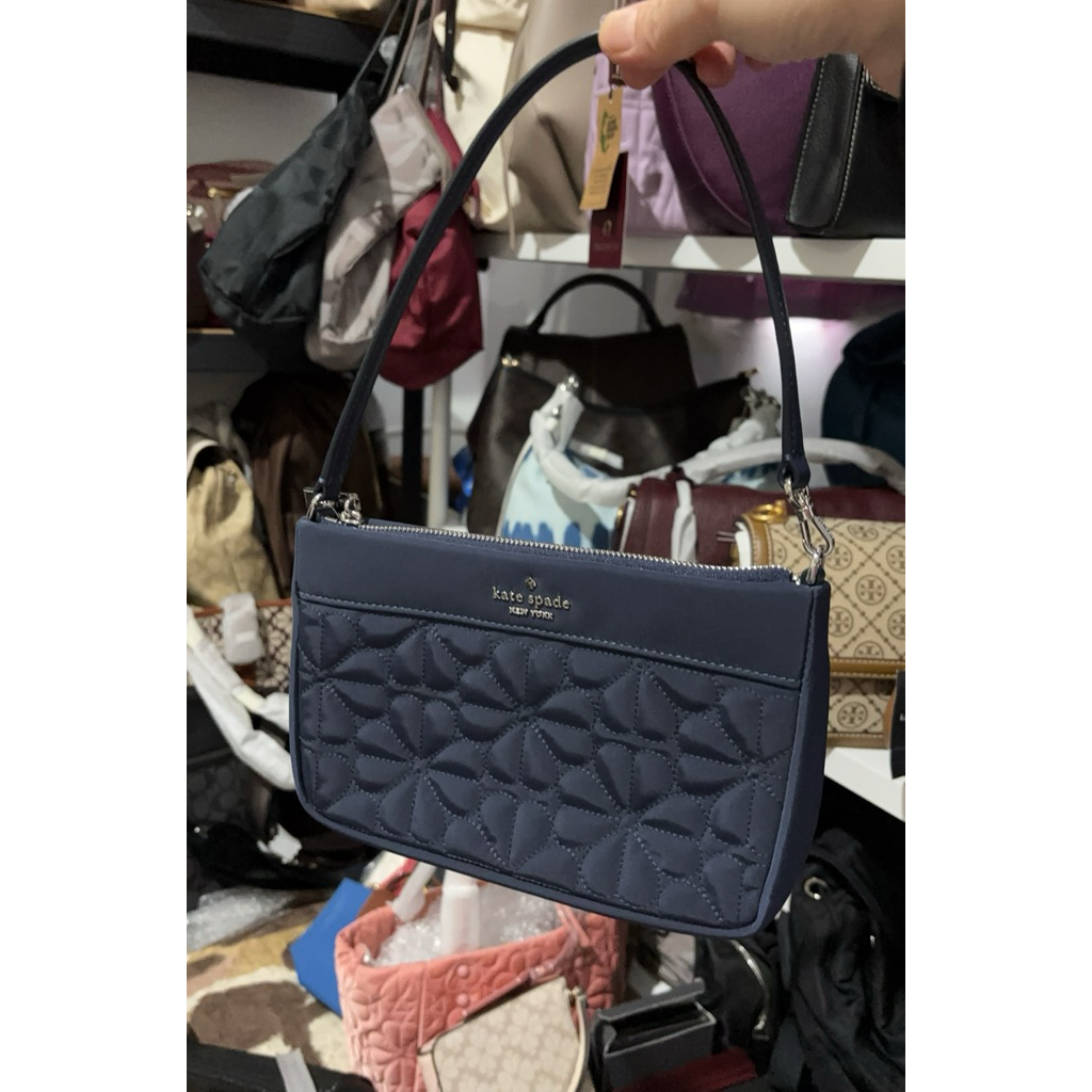New Pouch KS spade flower navy