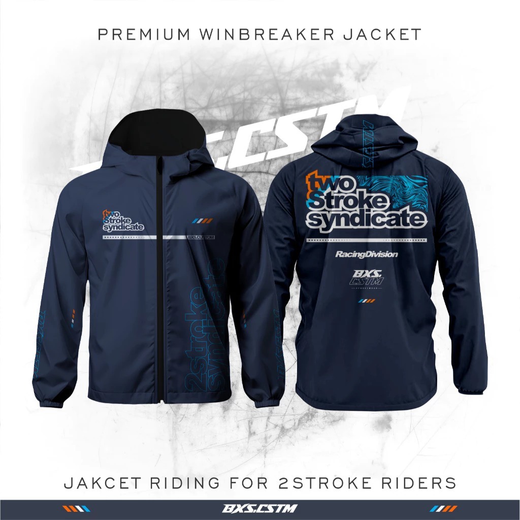JAKET 2STROKE SYNDICATE FULL JACKET TOURING SUNMORI RIDING CUSTOM DESIGN | TWOSTROKE 2STROKE