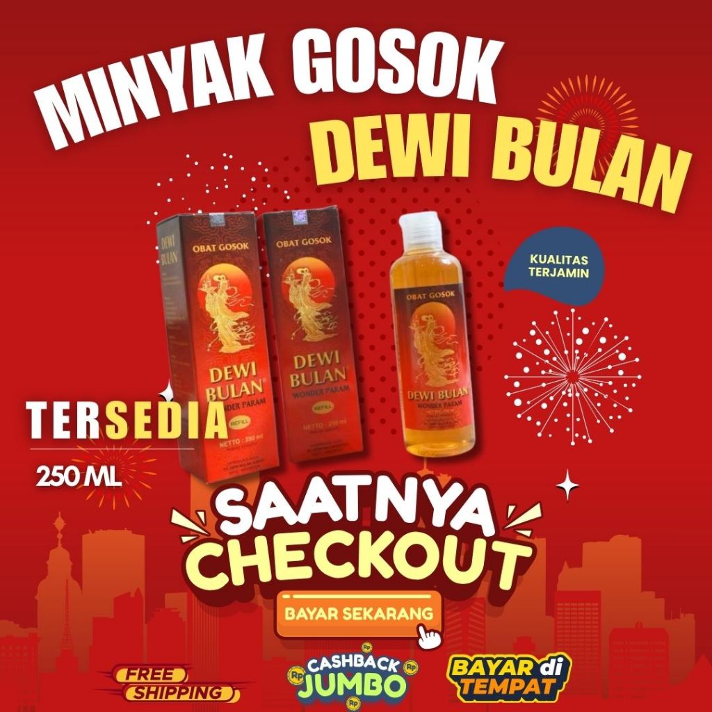 OBAT GOSOK DEWI BULAN - Refill 250ml Minyak Gosok Minyak Urut Pegal-Pegal