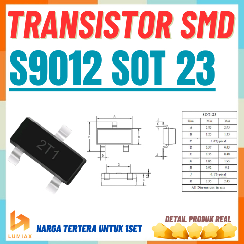 Power Transistor S9012 2T1 0.5A / 25V PNP SOT23 9012 SMD C9012