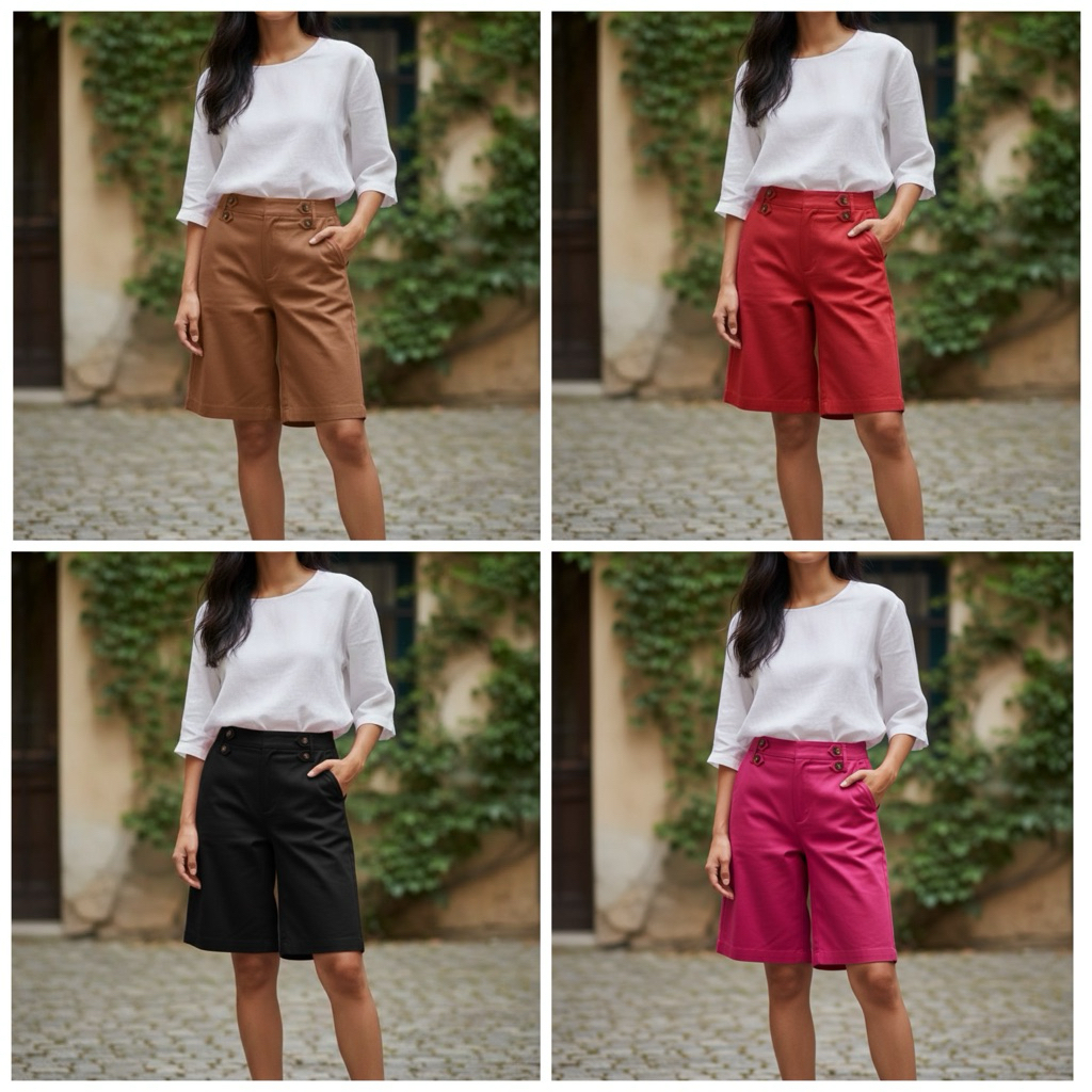 Kulot Mini Warna Warni BigSize, Kulot Bahan Soft Jeans Drdk