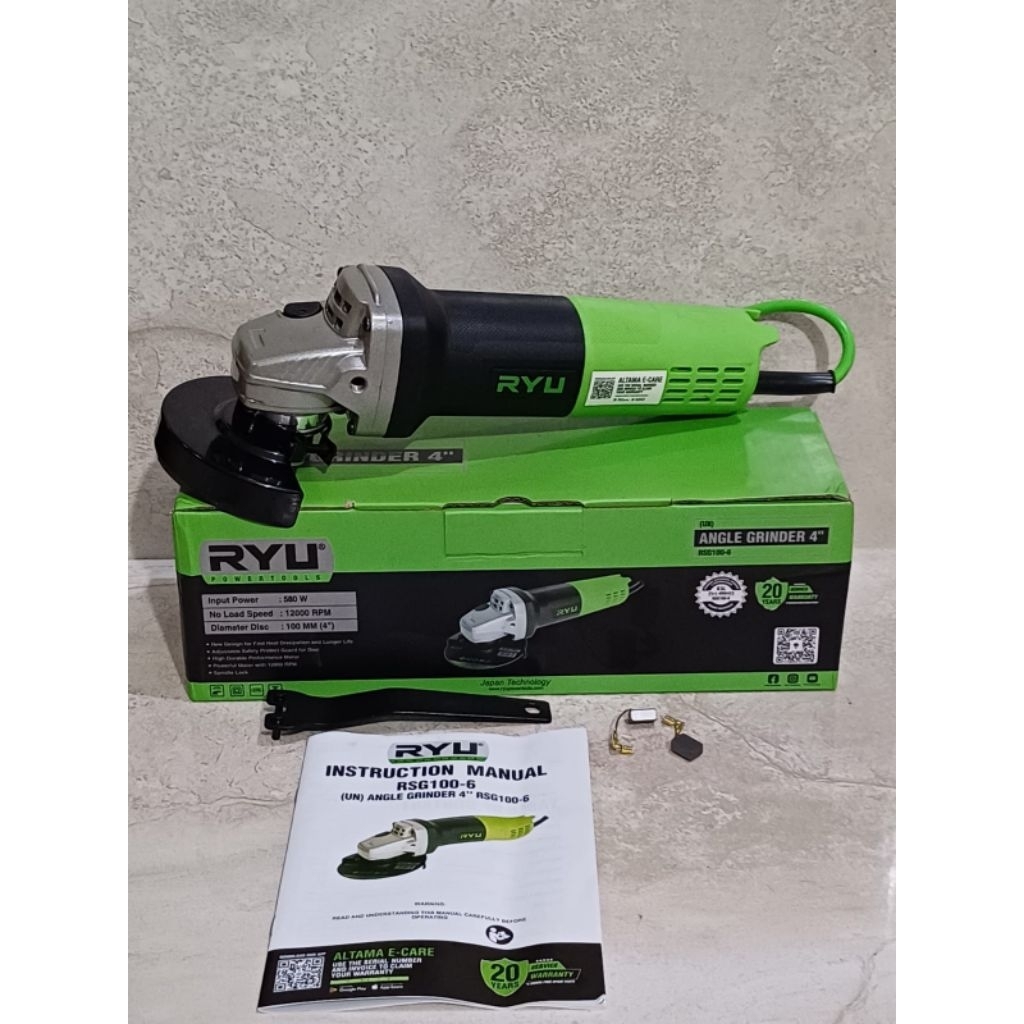 Gerinda Ryu RSG100-6 Angle Grinder 4" Ryu RSG100-6