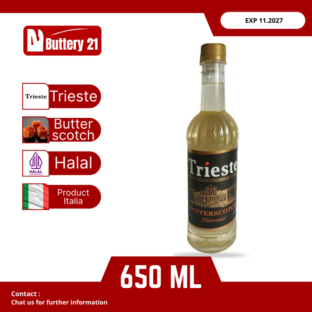 TRIESTE SYRUP 650 ML/TRIESTE BUTTERSCOTCH/TRIESTE CARAMEL/BLUE CITRUS/TIRAMISU/STRAWBERRY