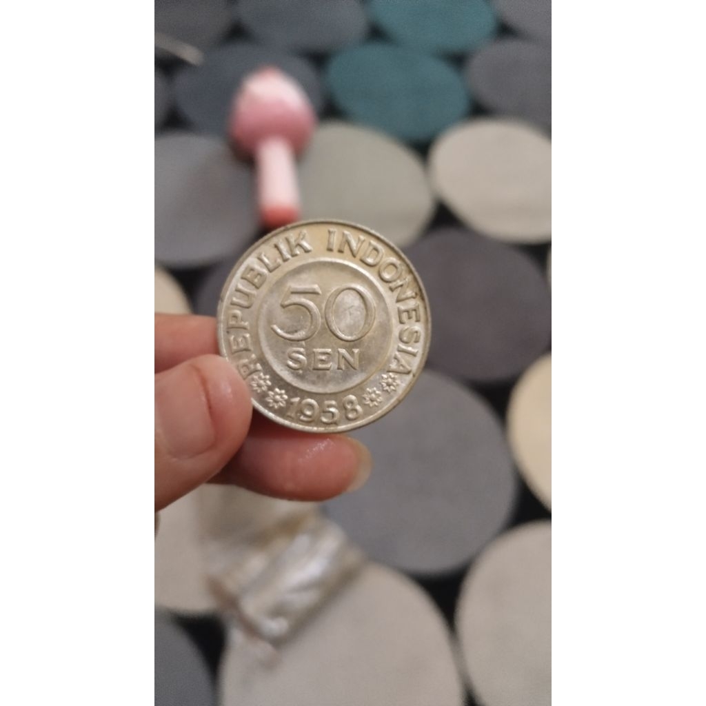 Koin 50 sen indonesia jaman dulu
