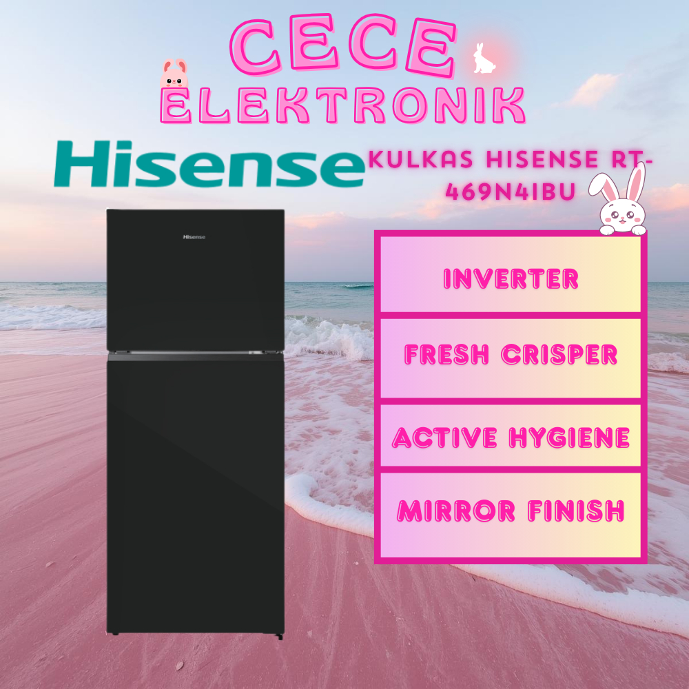 HISENSE KULKAS 2PINTU RT-469N4IBU INVERTER