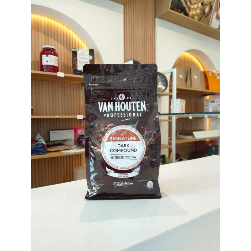 VAN HOUTEN PROFESSIONAL DARK COMPOUND SIGNATURE INTENSE COCOA / CHOCOLATE COIN 1 KG