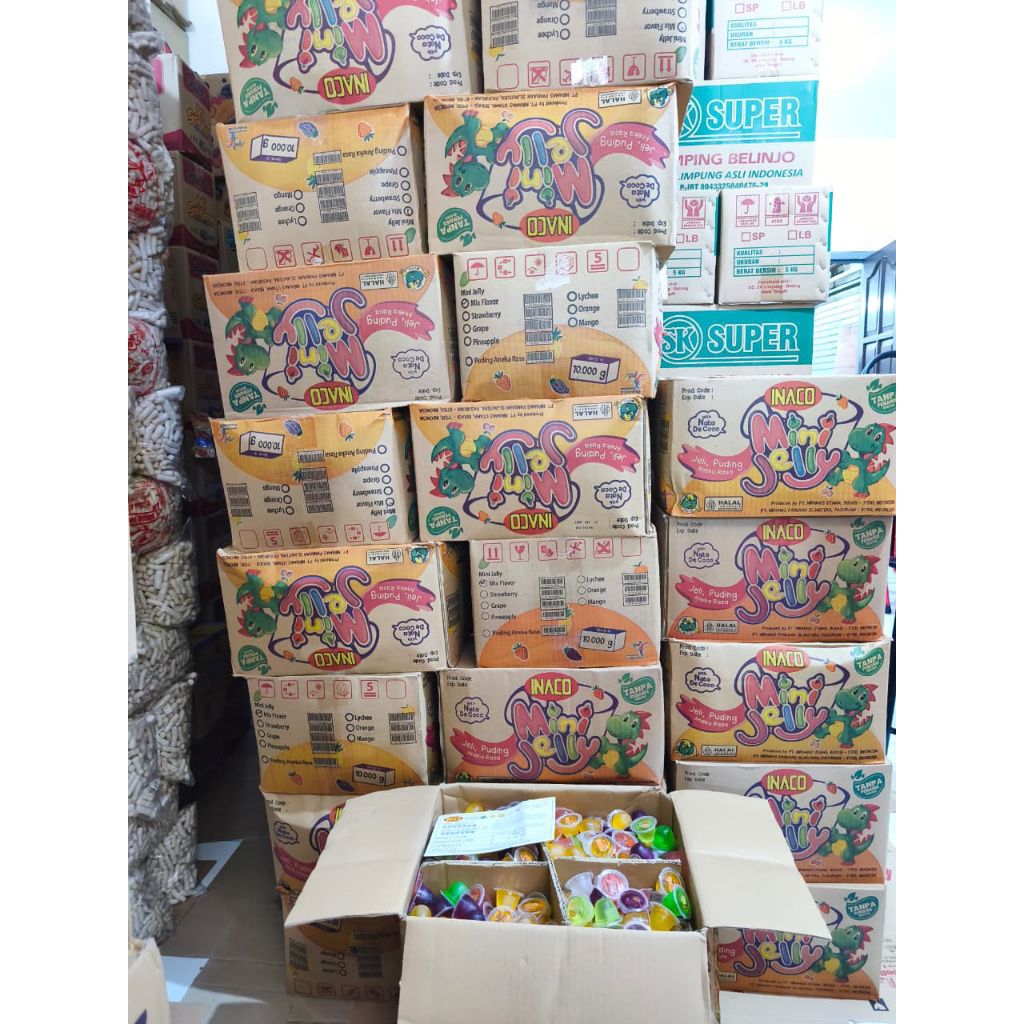 INACO MINI JELLY JELI PUDING ANEKA RASA 10 KG