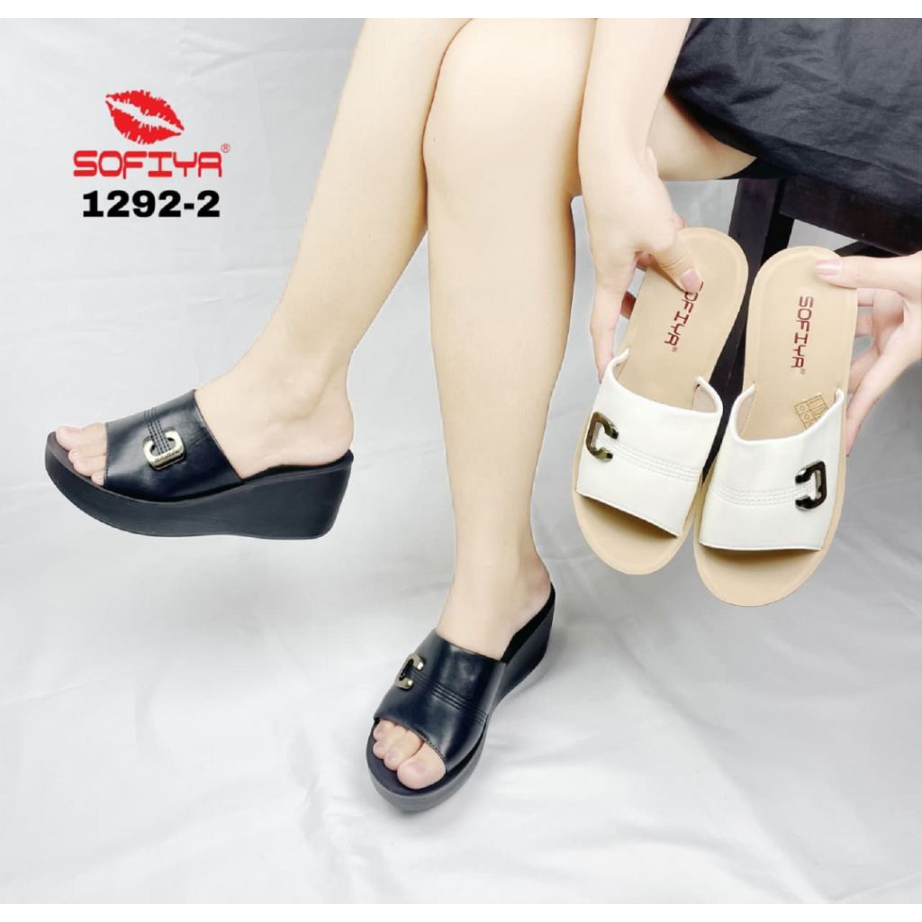 Sofiya:1292-2:Promo Sandal Wadges Wanita sofia import Ori