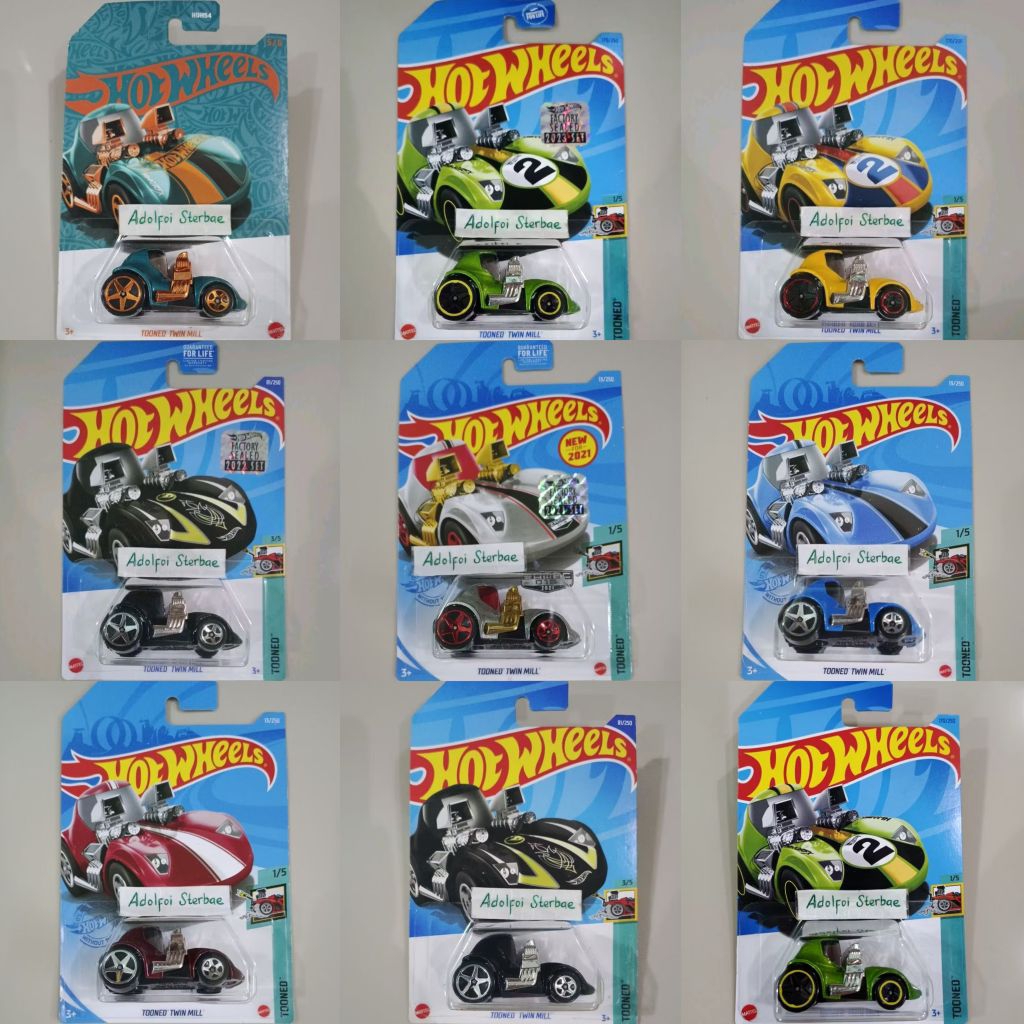 hotwheels hot wheels tooned twin mill tooned zamac factory sealed akta 2 thr th reg regular treasure