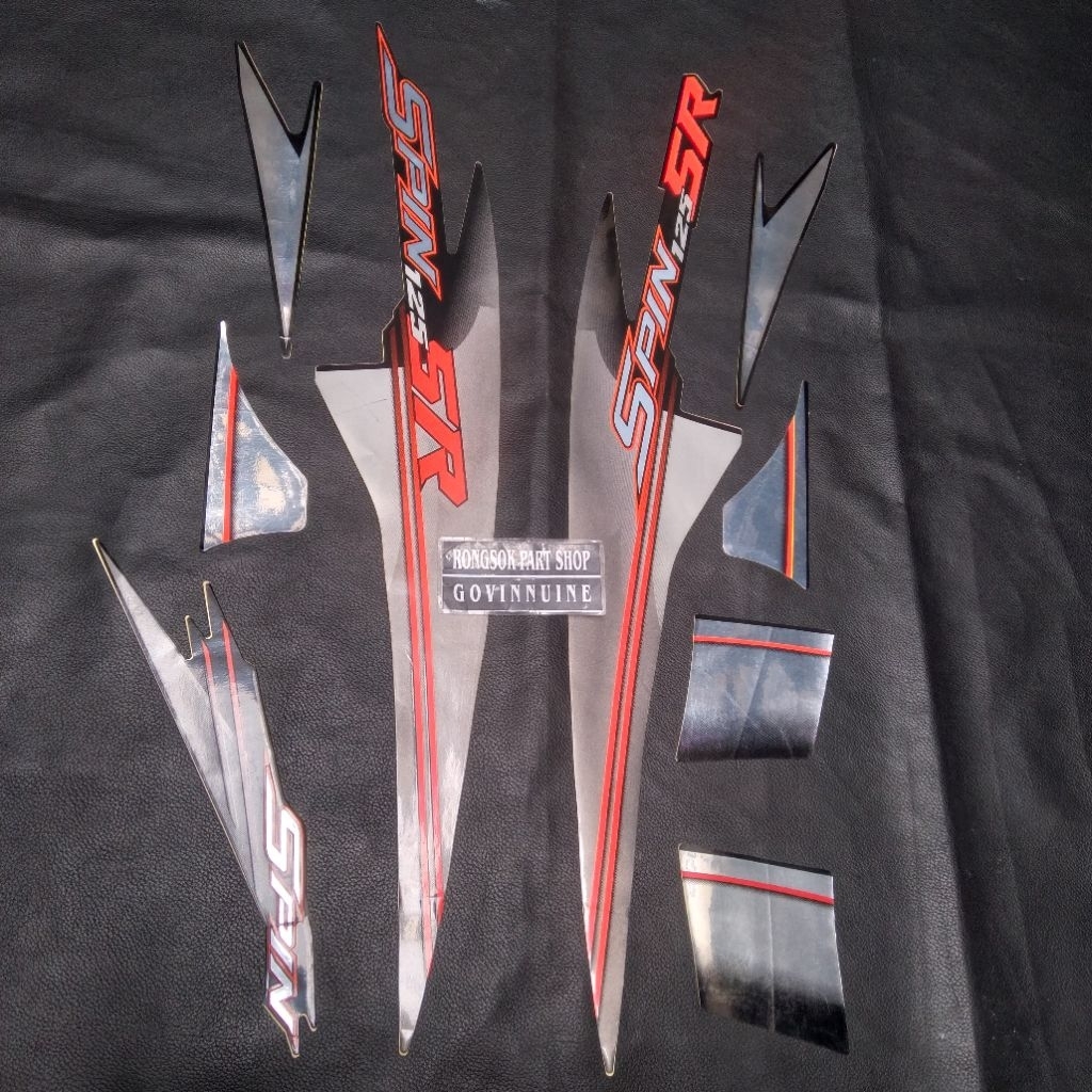 striping stiker sticker body suzuki spin 125 grey black 2005 2006 2007 ori asli