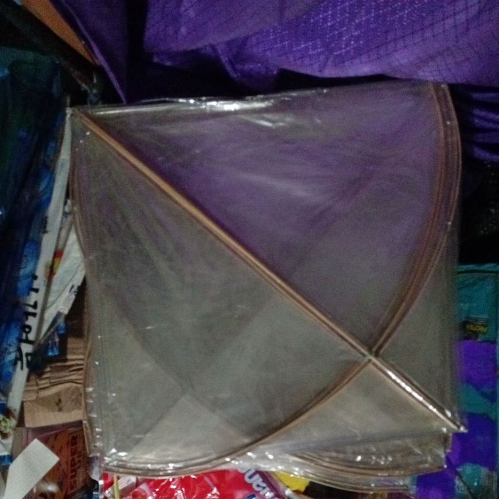 layangan platik polos siluman isi 20pcs