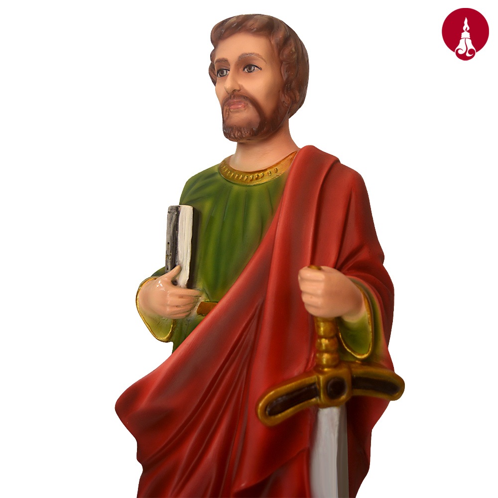 Patung Rohani Santo St. Paulus Rasul Size 60 Fiberglass Saint Paul Paulo