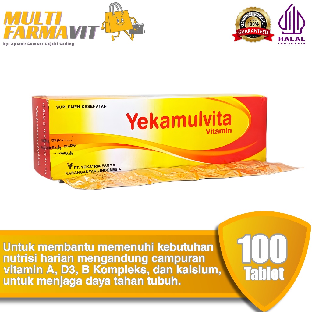 Yekamulvita Vitamin - Box 100 Tablet