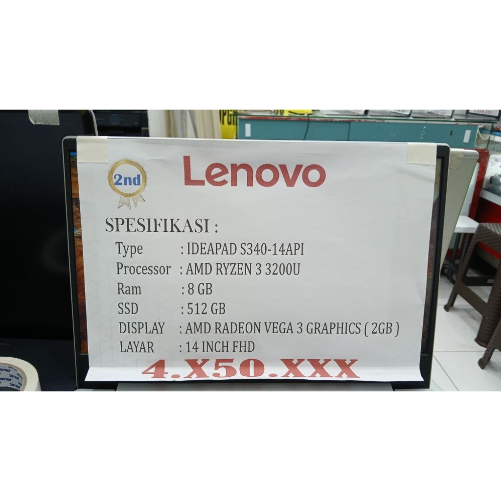 [PROMO RAMADHAN] LENOVO IDEAPAD S340 AMD RYZEN 3 3200U 8GB SSD 512GB BACKLIT