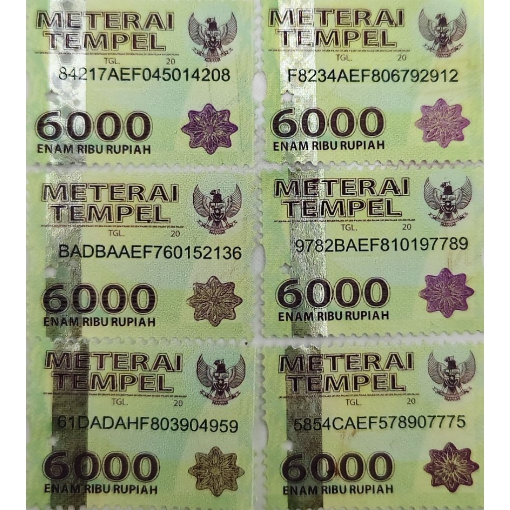 Materai POS 6000 Asli Tahun 2015-2021