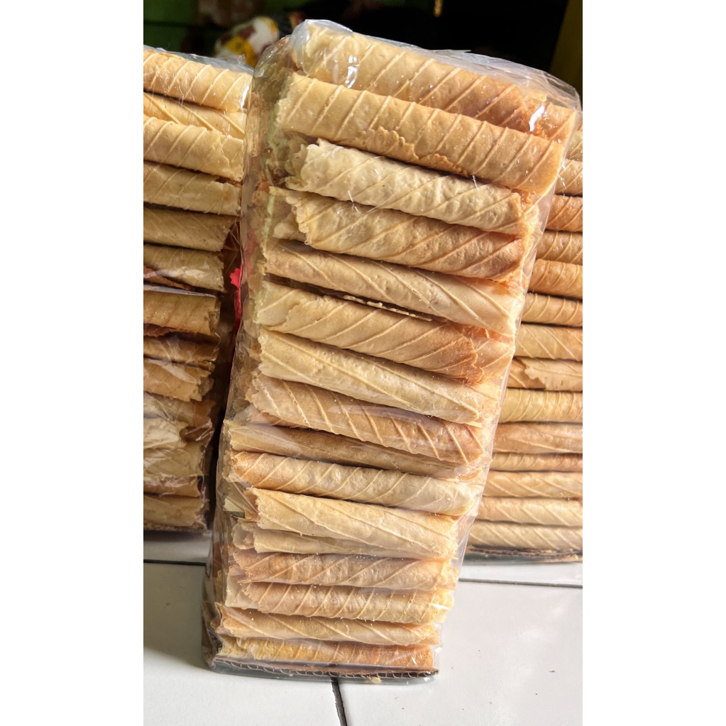 semprong rasa wijen dan jahe gurih renyah/opak gambir/krupuk jepit