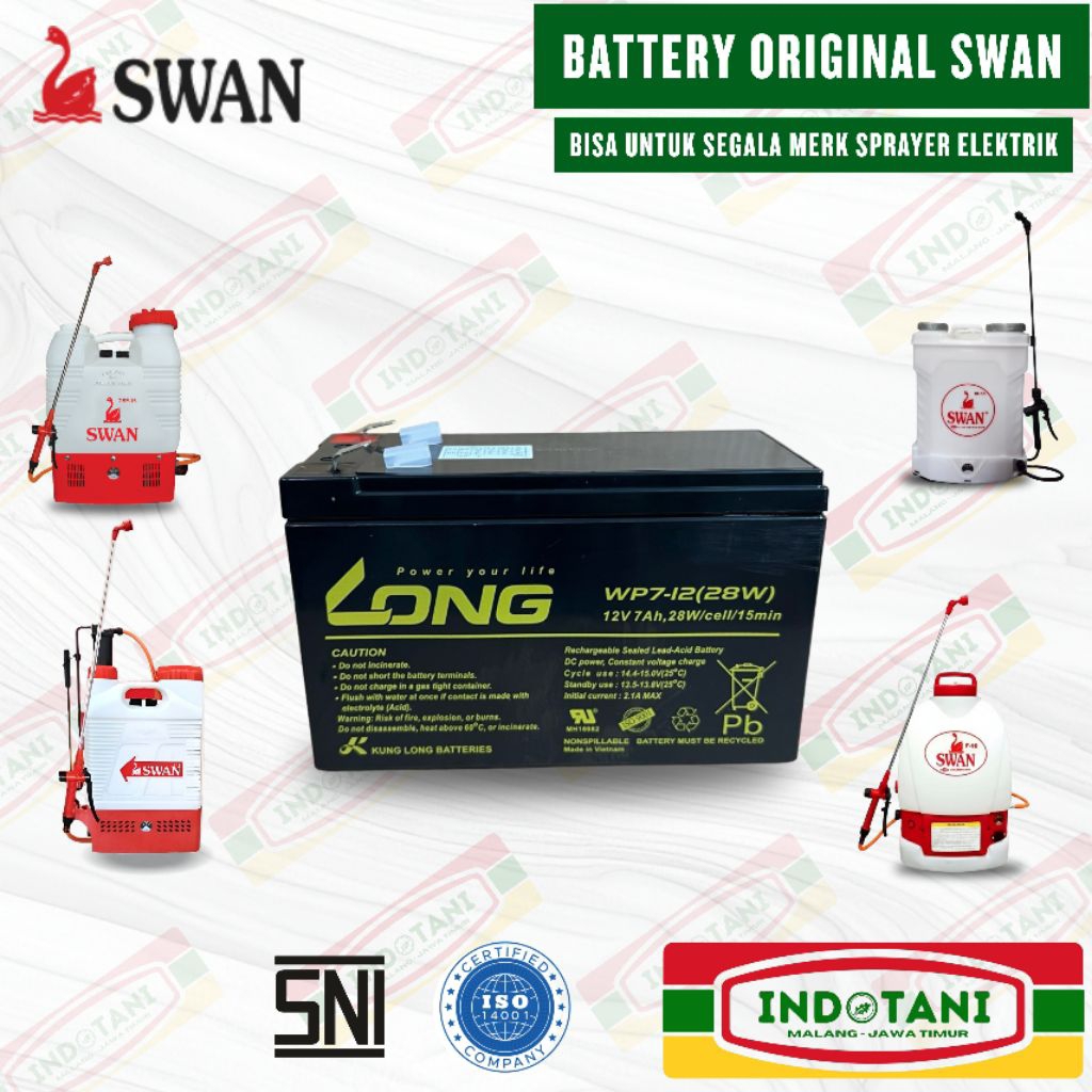 BATERAI ORIGINAL SWAN / AKI ORI SWAN / BATERAI TANGKI SWAN / BATERAI SPRAYER ELEKTRIK / AKI KERING T