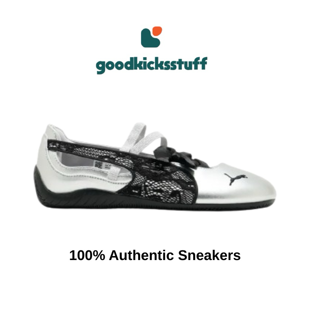 Flat Shoes Puma Speedcat Ballet Lace Silver Black 100% Authentic