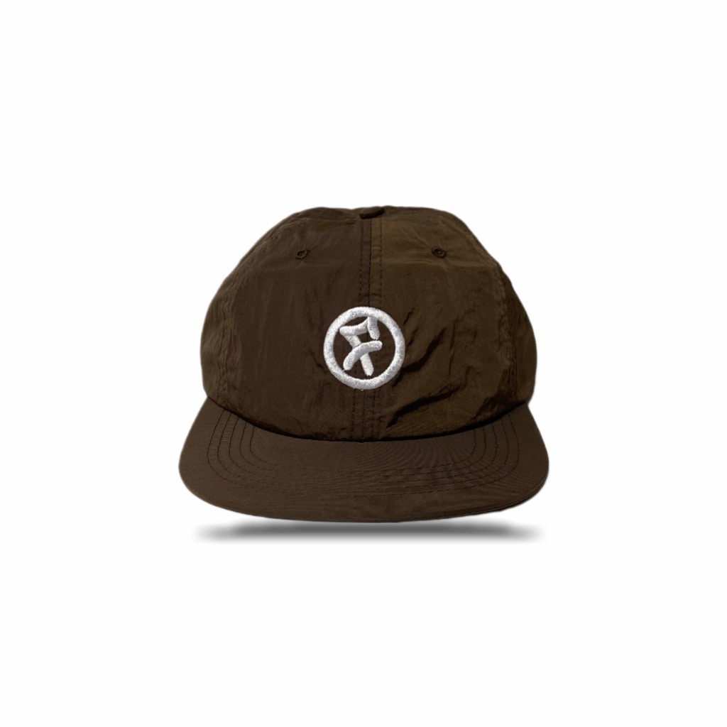 Topi 6 Panel - Flut Worldwide F Logo Six Panel Nylon Caps Drak Brown