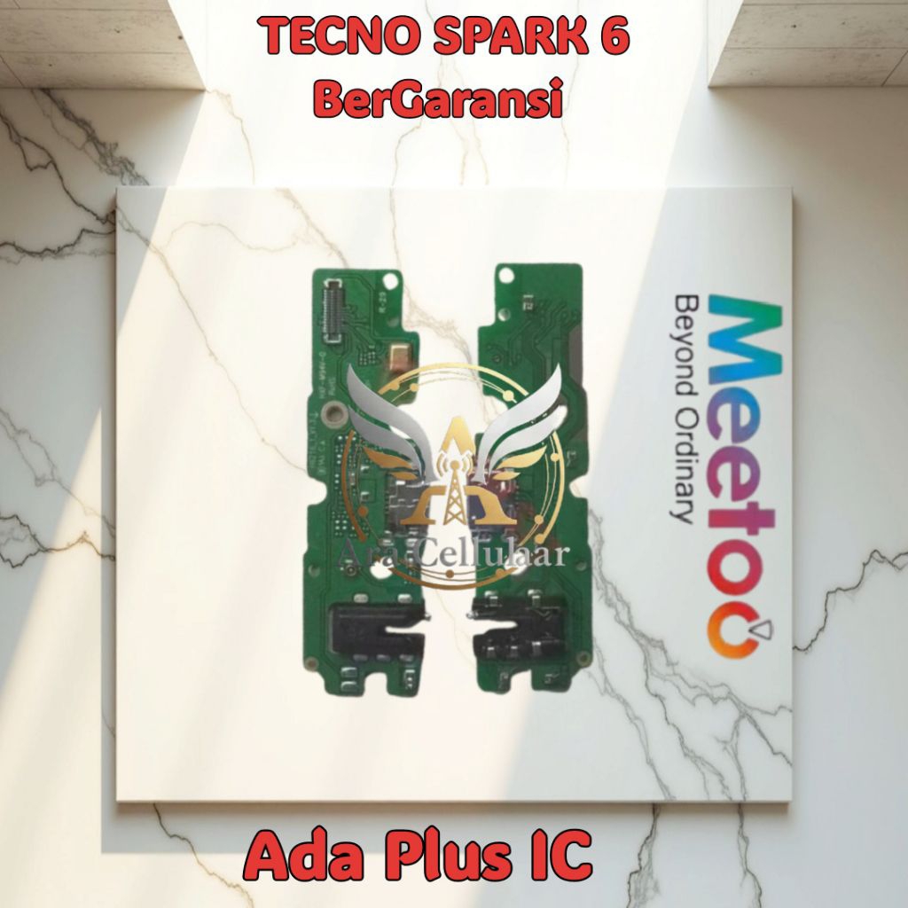 MEETOO PAPAN CAS TECNO SPARK 6 [ + IC ]  CONNECTOR CHARGER / KONEKTOR CAS