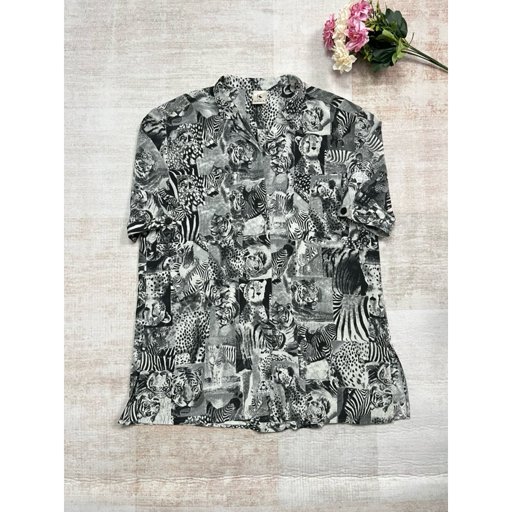 Vintage Animal Print Shirt Krizia