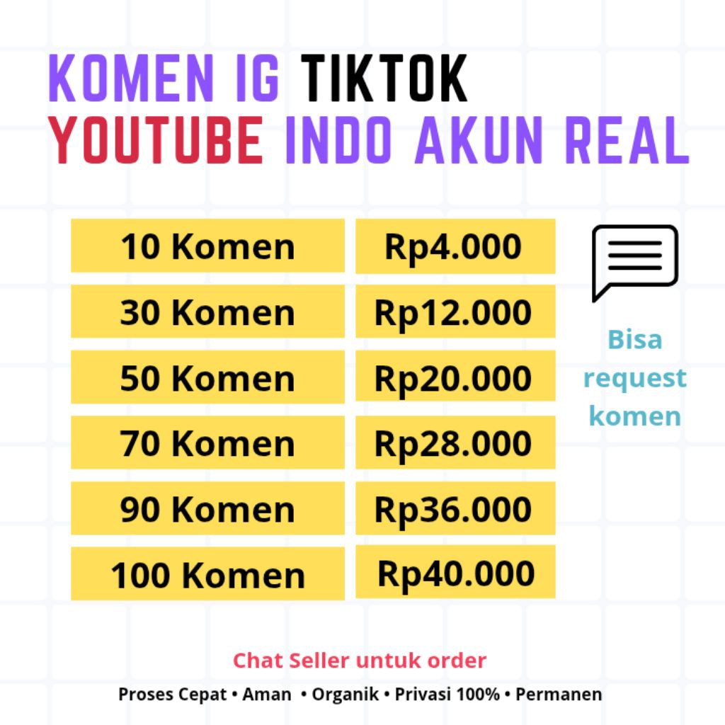 jasa komentar indo Instagram | ig | tiktok | YouTube | Twitter x