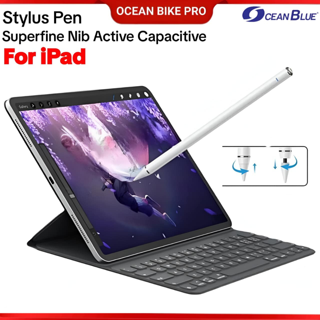 OCEANBLUE Stylus Pen Palm Rejection Capacitive Pensil iPad