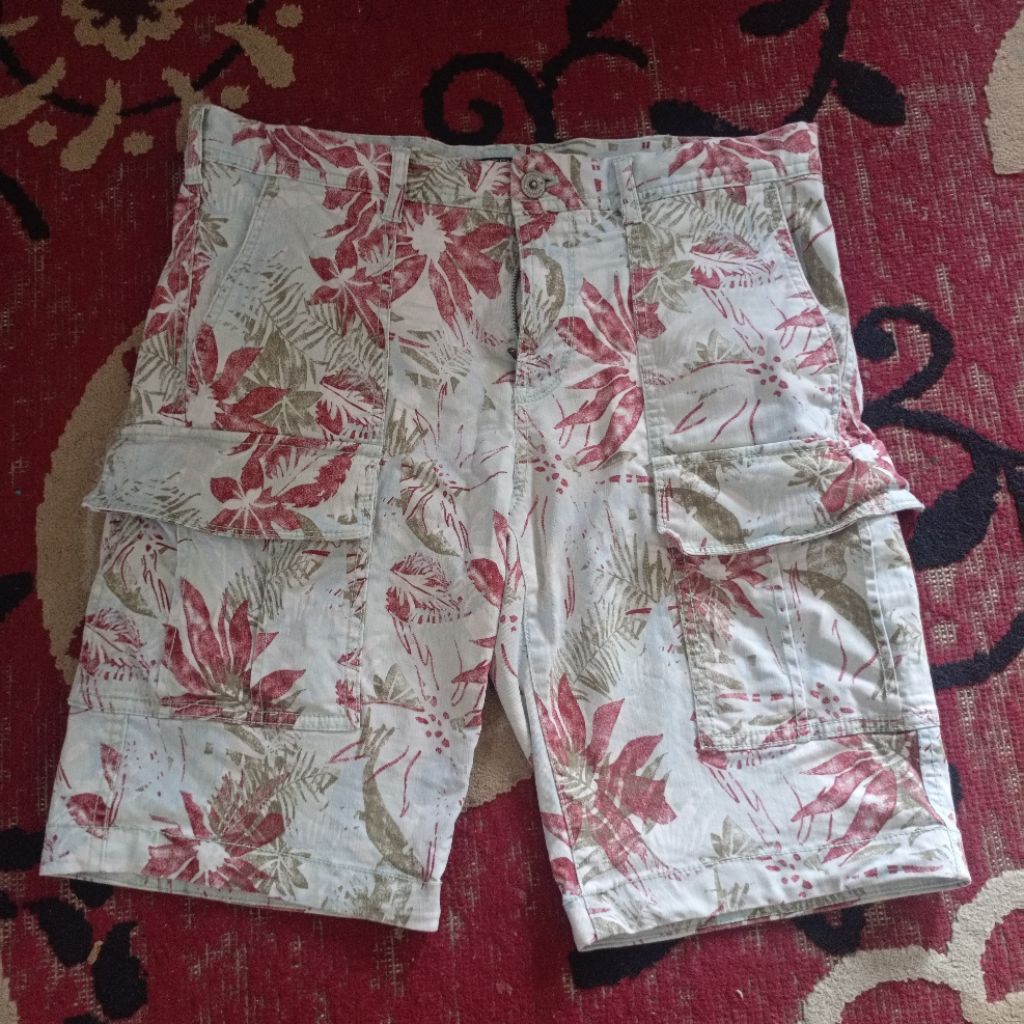 celana cargo pendek topten floral